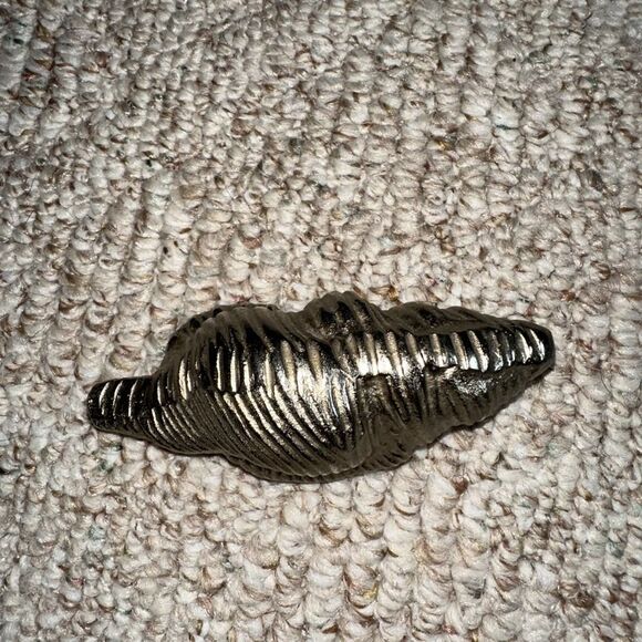 Small Silver Metal‎ Conch Shell beach house Decorative Dislpay - Picture 3 of 5
